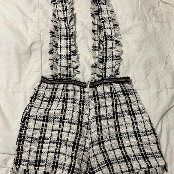 plaid romper - Picture 2 of 3